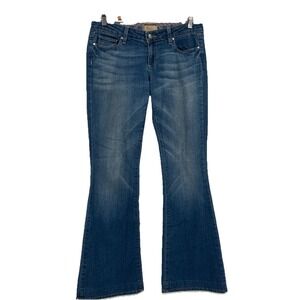 Paige Premium Denim Canyon Flare Med Wash‎ Low Rise Flare Jeans Women's Size 28